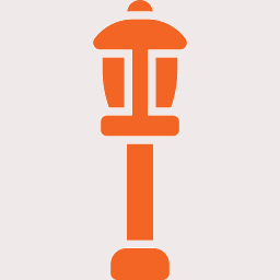 orange lamp post w background