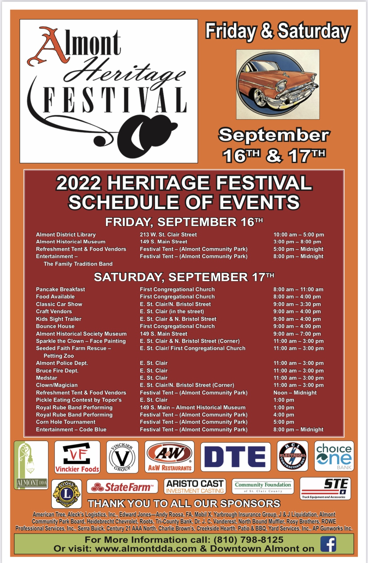 Heritage Festival Almont DDA
