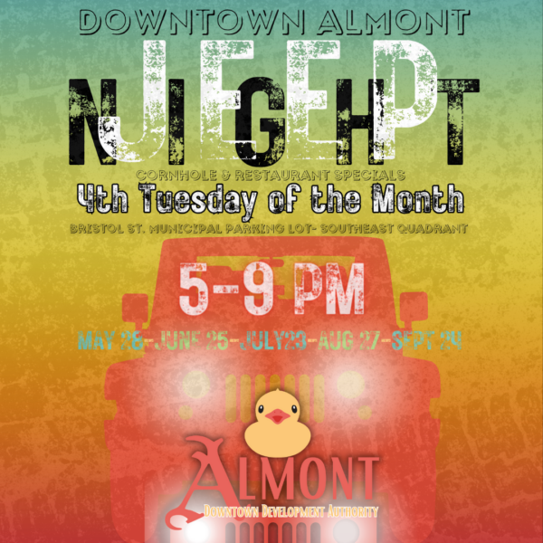 Downtown Almont event: Cornhole, specials, 4th Tuesday monthly.