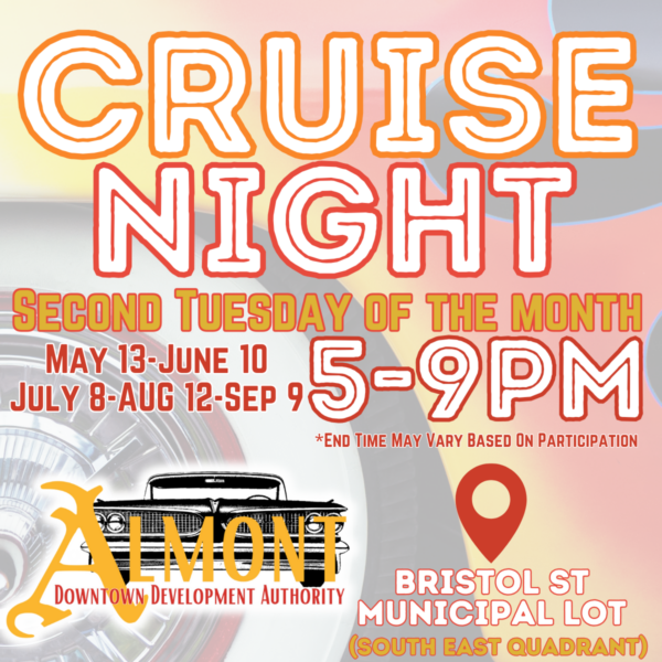 Almont Cruise Night event details and schedule.