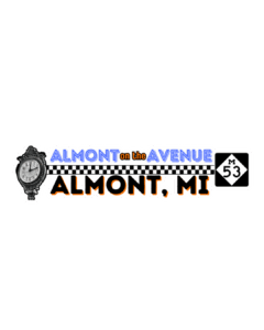 Almont Avenue logo, Almont, Michigan M-53