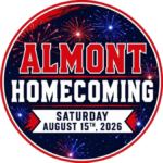 Almont Homecoming 2026 fireworks event badge
